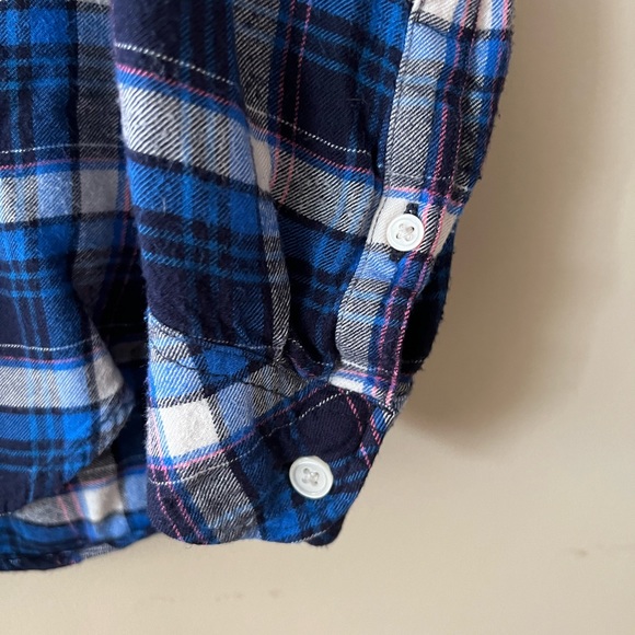 Gap Navy/Blue/White/Pink Plaid l/s Shirt - Picture 4 of 9